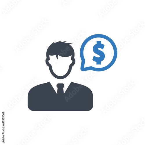 Businessman investor icon