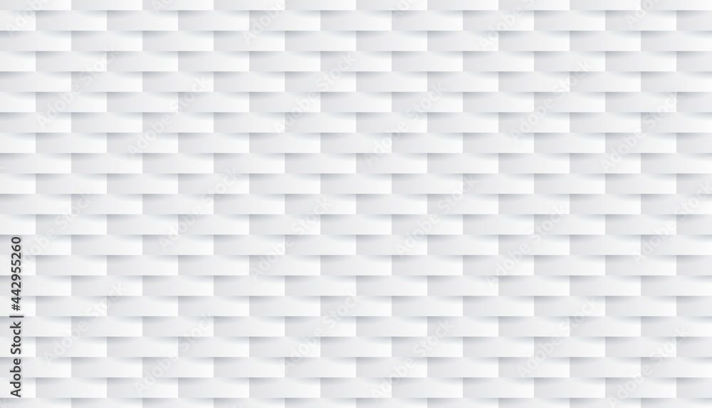 White horizontal seamless tiles texture. Modern volumetric pattern. Vector illustration White horizontal seamless tiles texture. Modern volumetric pattern. Vector illustration