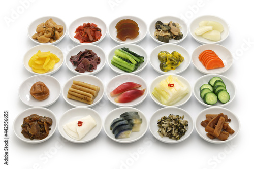 Japanese pickles  Tsukemono  assortment  traditional fermented food