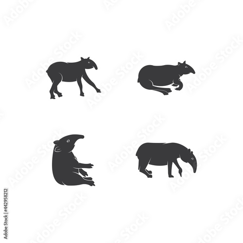 Tapir logo vector template illustration