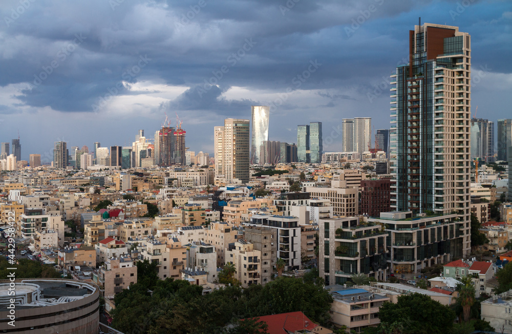 Tel Aviv, Israel cloudy view