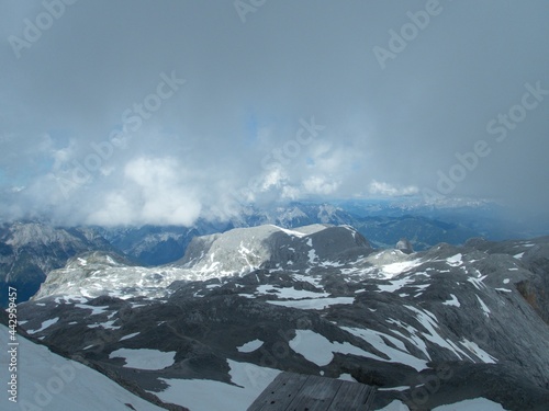 climbing konigsjodler klettersteig at hochkonig in austria photo