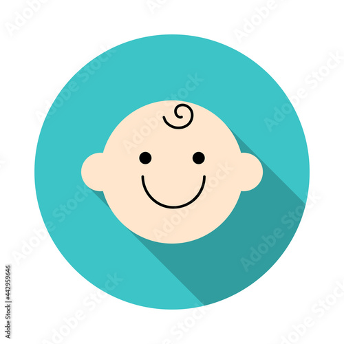 Cute baby face  icon. Symbo...