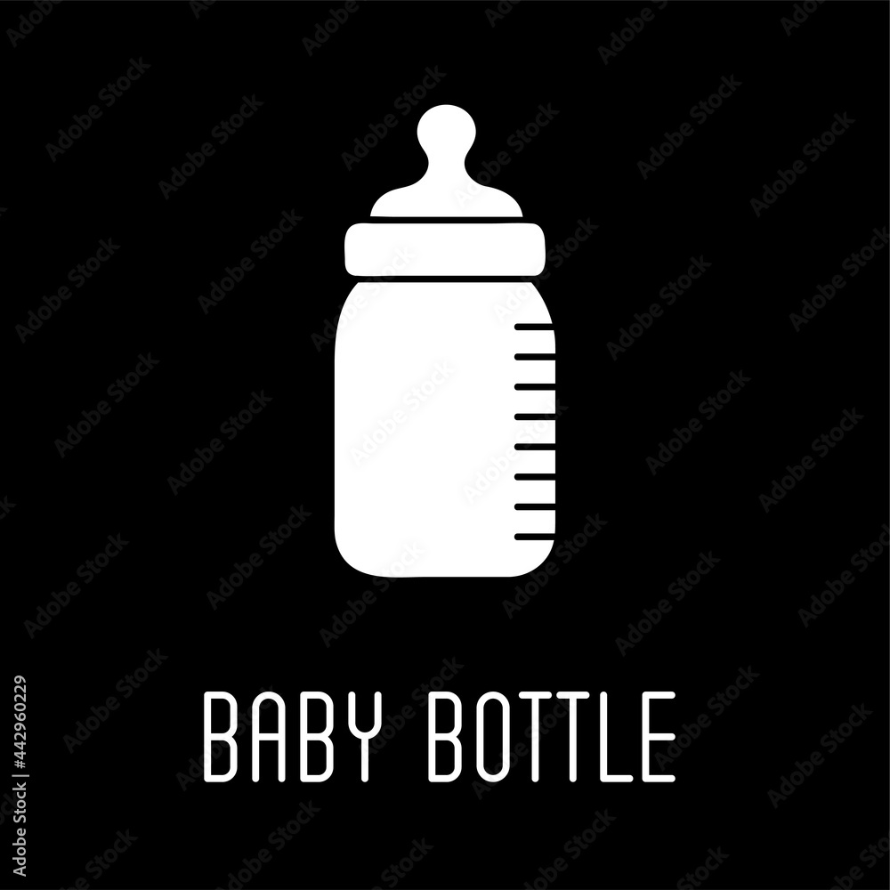 Feeding bottle line icon, milk bottle line icon. Vector illustration Feeding bottle line icon, milk bottle line icon. Vector illustration