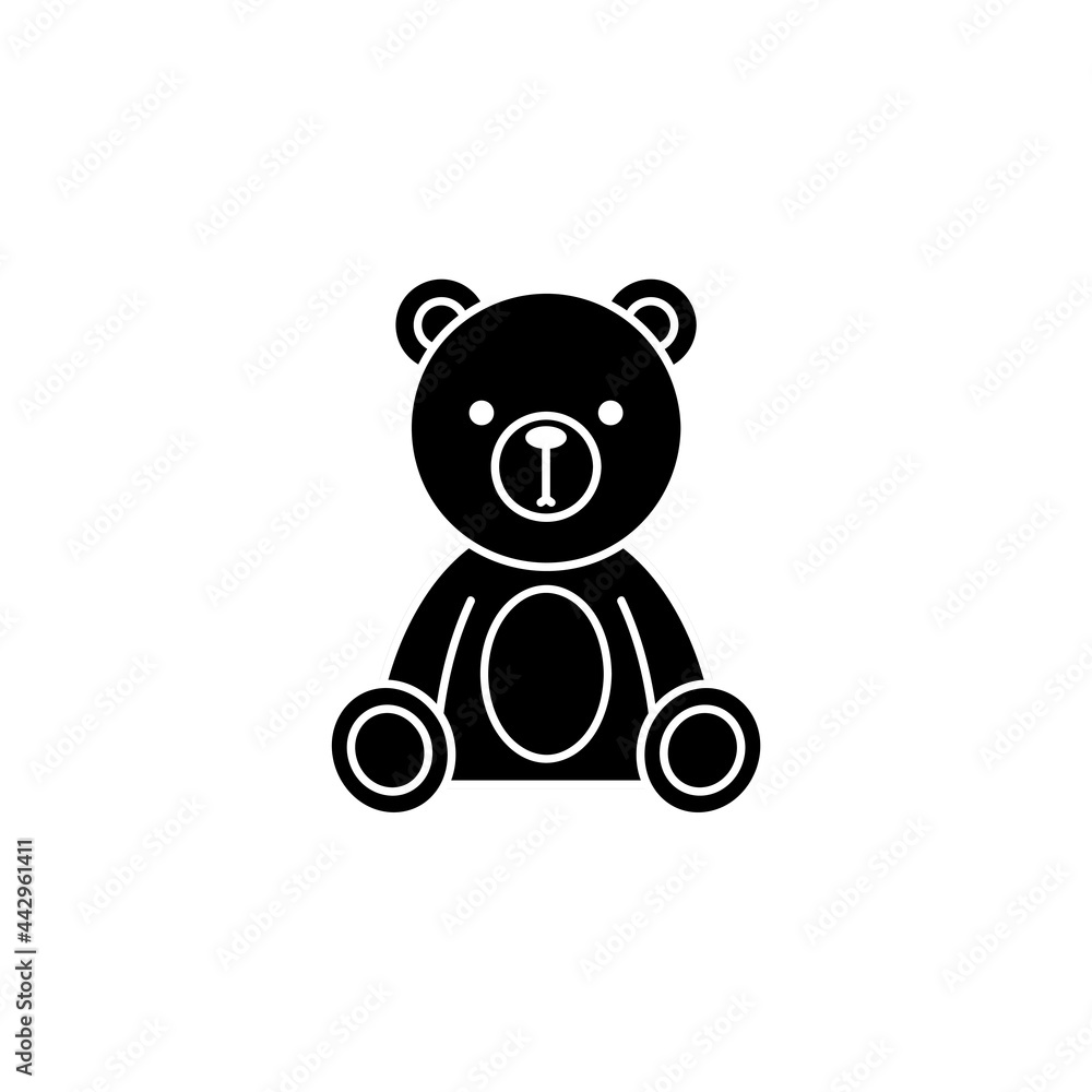 Teddy bear soft toy line icon, outline vector sign, linear pictogram. Symbol, logo illustration Teddy bear soft toy line icon, outline vector sign, linear pictogram. Symbol, logo illustration