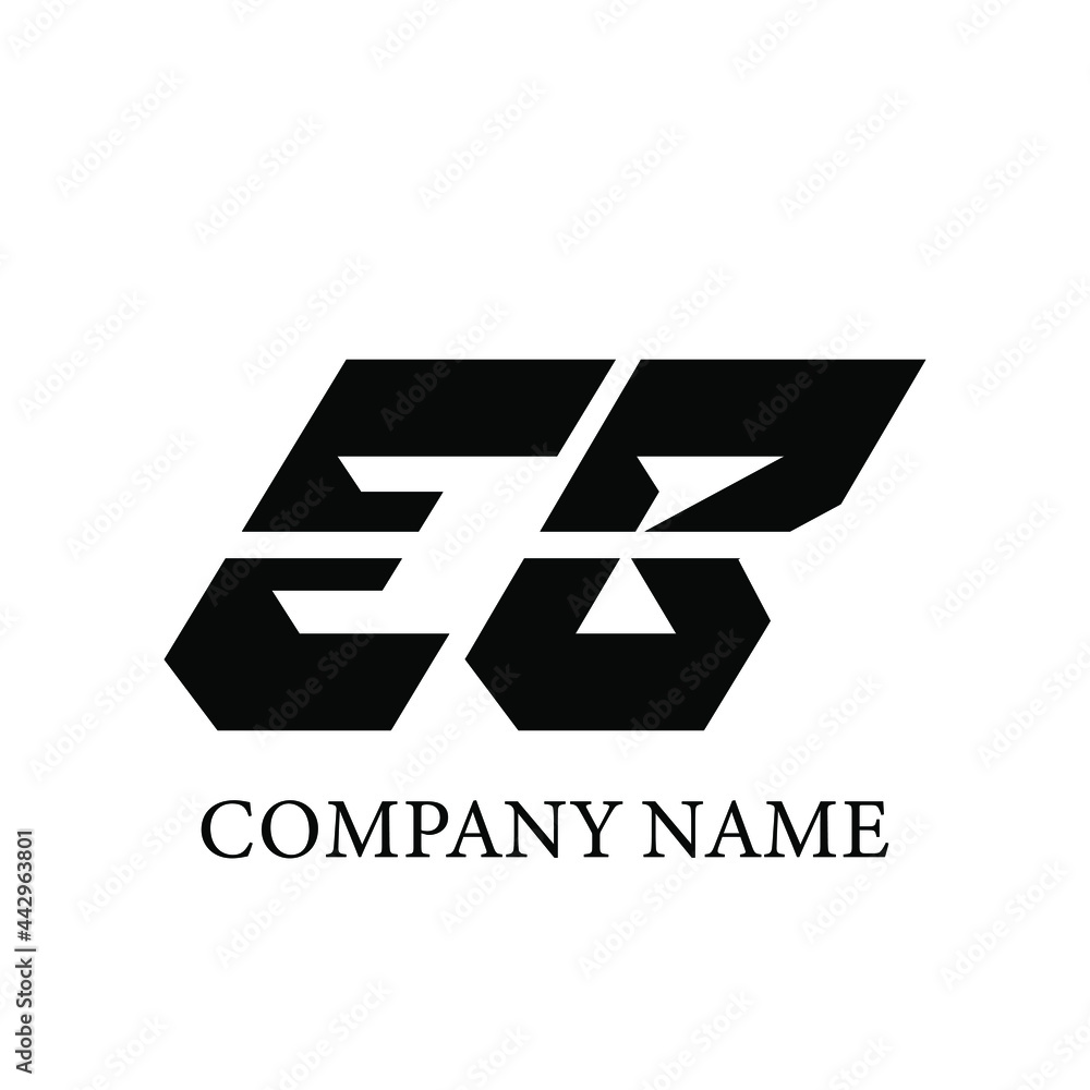 Fototapeta premium EB Logo Design Vector Template EB Letter Logo Design.