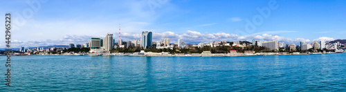 Panoramic view of the sea port of Sochi. © EwaStudio