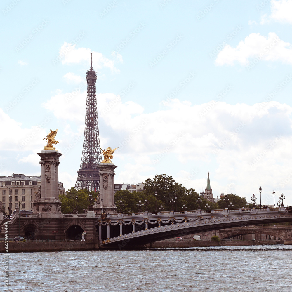 Alexander 3 bridge in Paris. France.