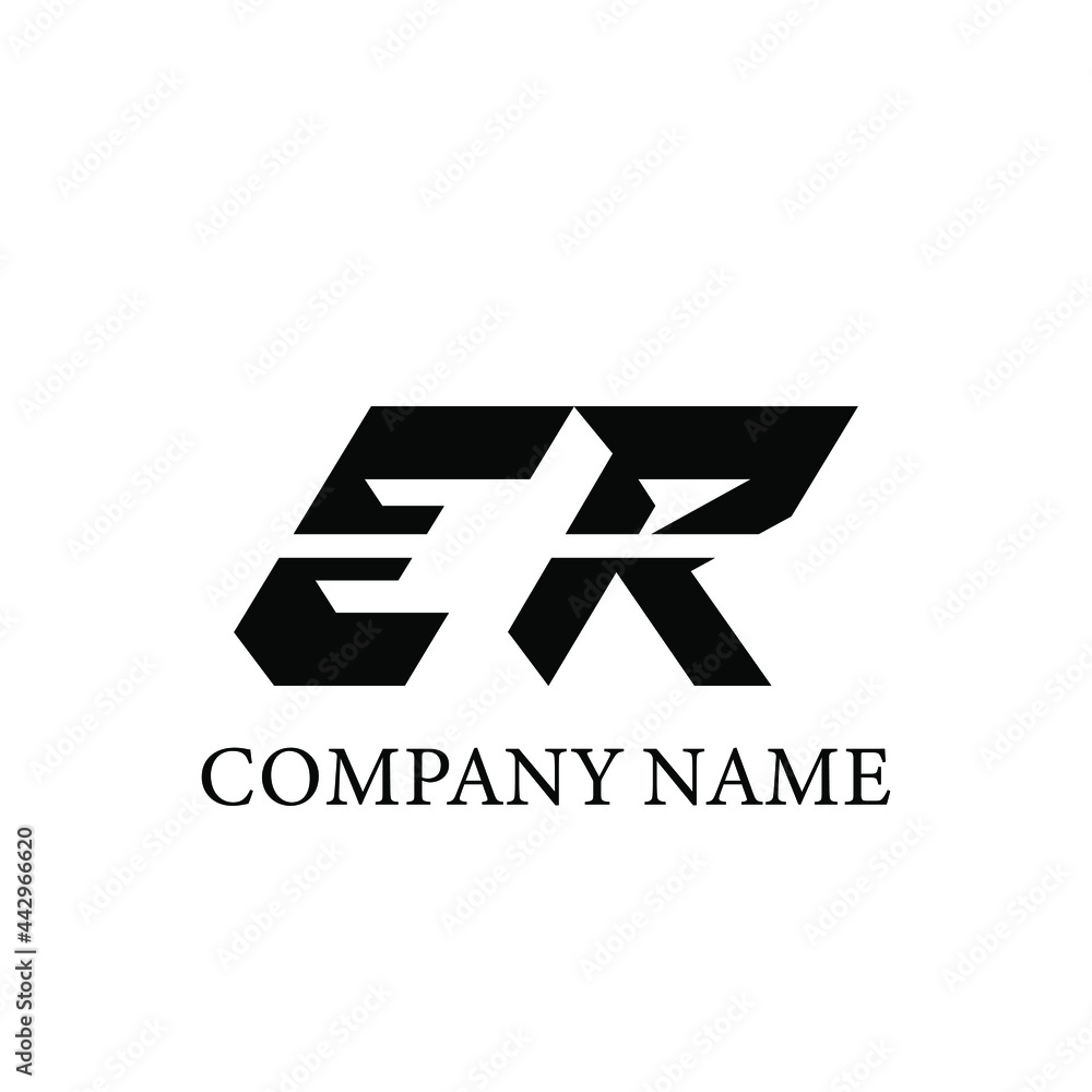 Fototapeta premium ER Logo Design Vector Template ER Letter Logo Design.