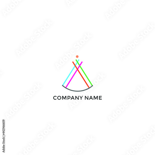 ABSTRACT ILLUSTRATION CAMP, GLAMPING  SIMPLE LOGO DESIGN VECTOR