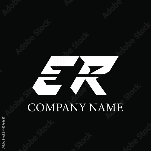 ER Logo Design Vector Template ER Letter Logo Design.