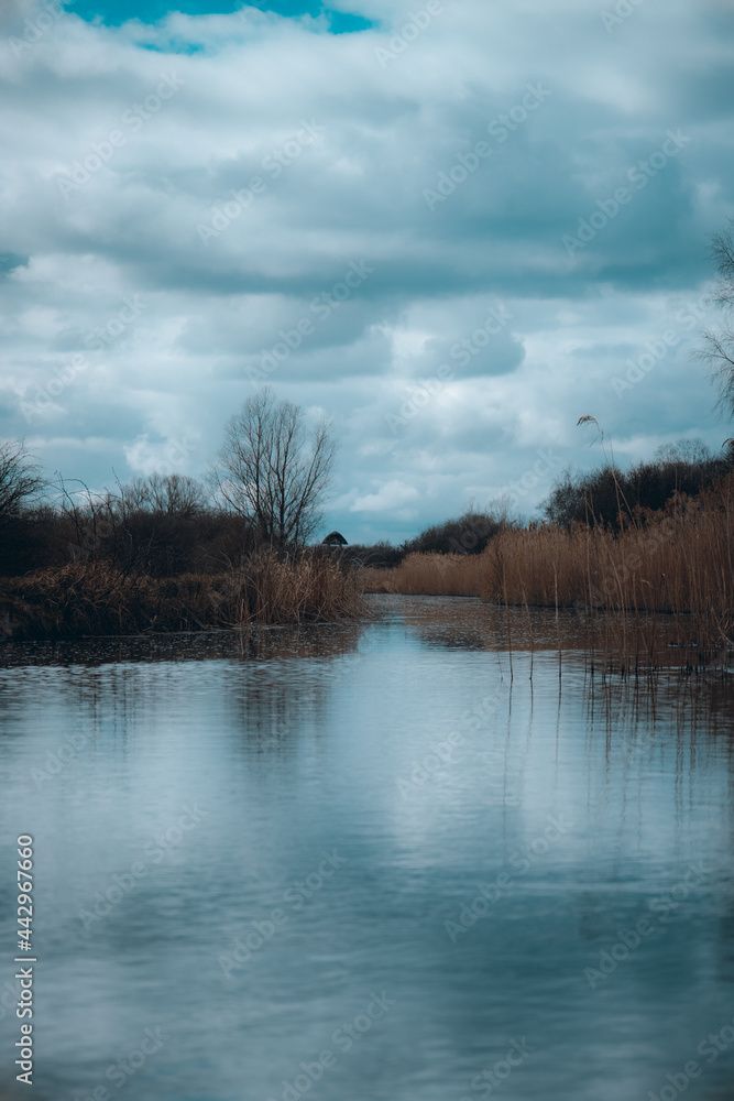 clouds over the lake