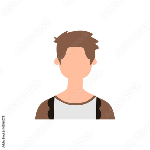 Illustration portrait young man design vector isolated on white background