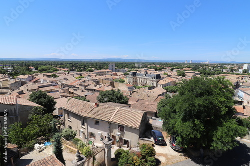 Vue d'ensemble de Bollene, ville de Bollene, departement du Vaucluse, France