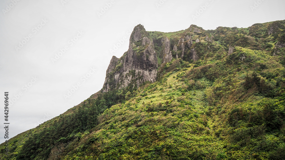 The landscape of Flores Island in the Azores The landscape of Flores Island in the Azores