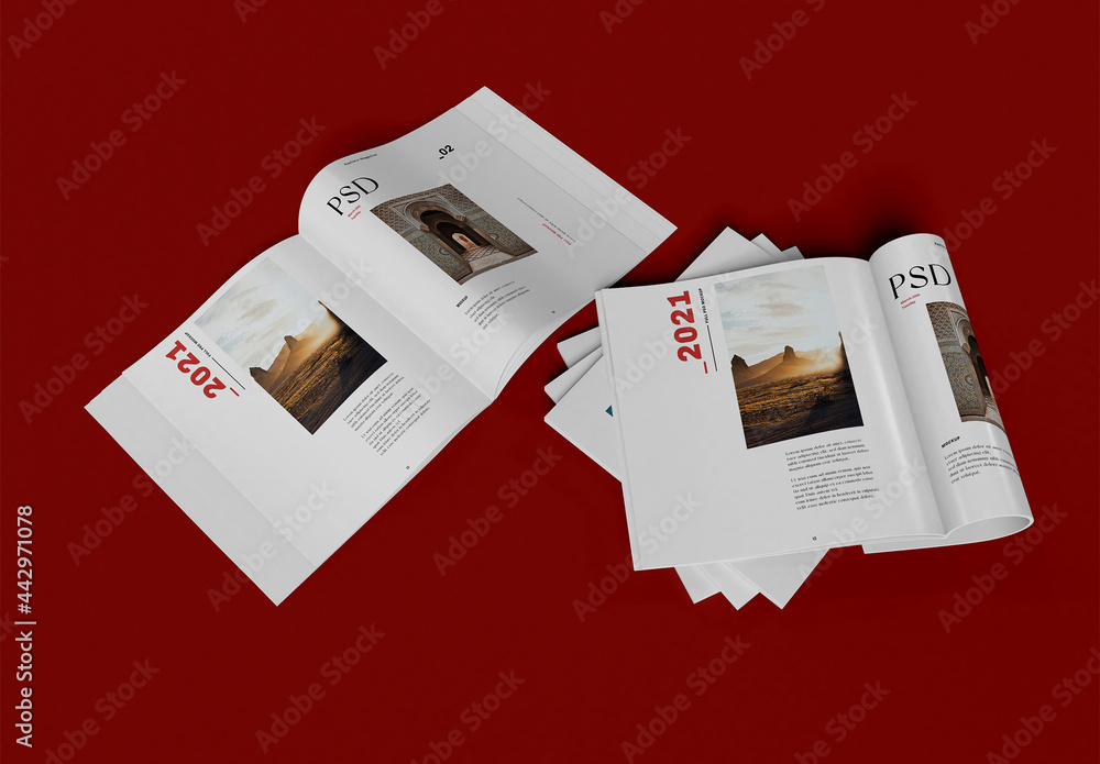 Magazine Mockup Stock Template | Adobe Stock