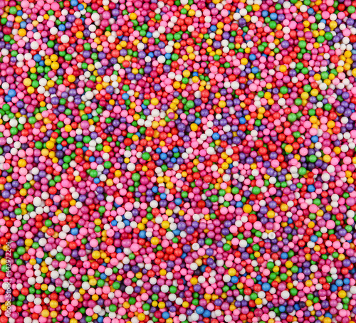 Background of colorful expanded polystyrene balls