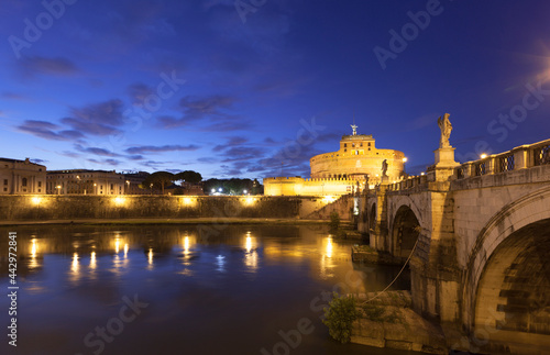 Rome Castel Sant Angelo twilight