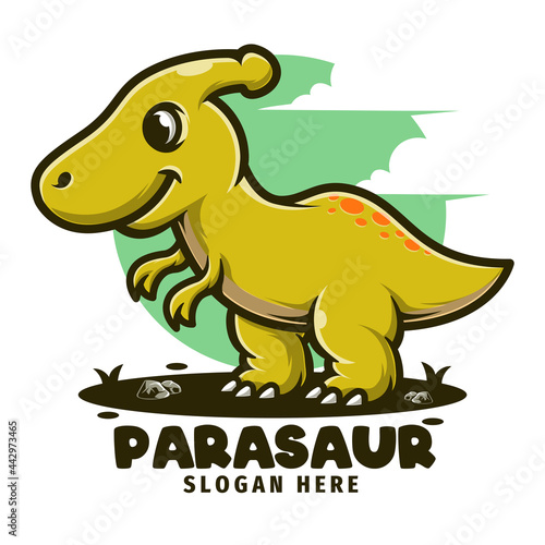 Dinosaur Mascot Cartoon Logo Template