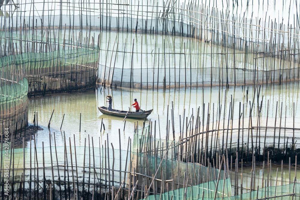 China Fujian Province Xiapu Bachimen Eight Feet Gate. The Fishing 