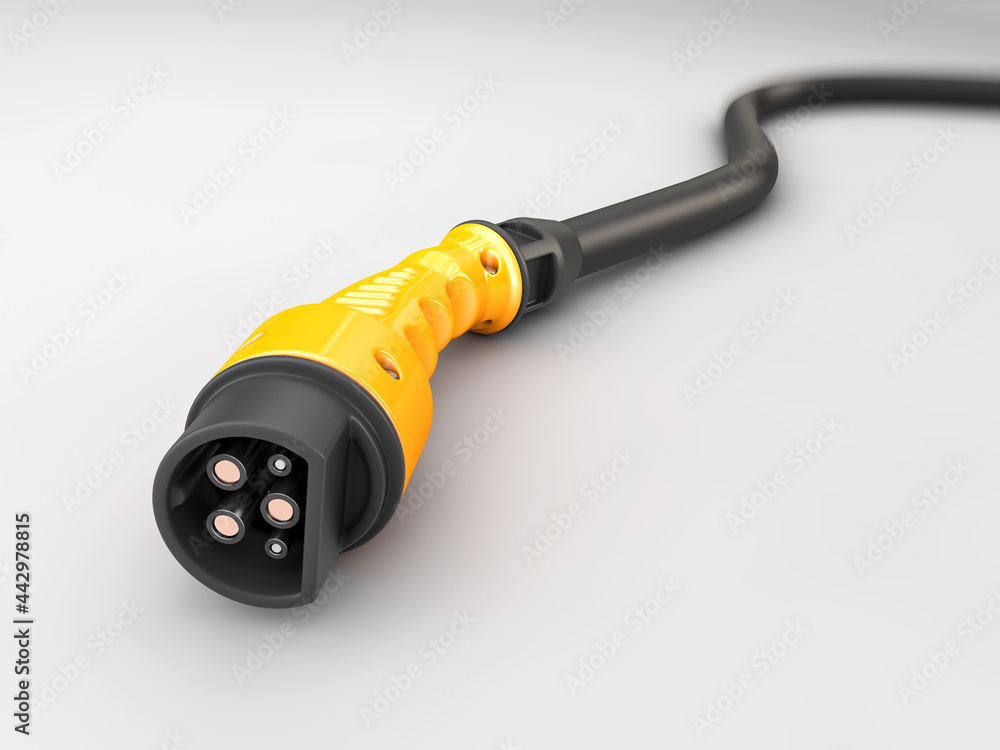 3d Rendering of Charging an electric car, Future of transportation. 3d Rendering of Charging an electric car, Future of transportation.
