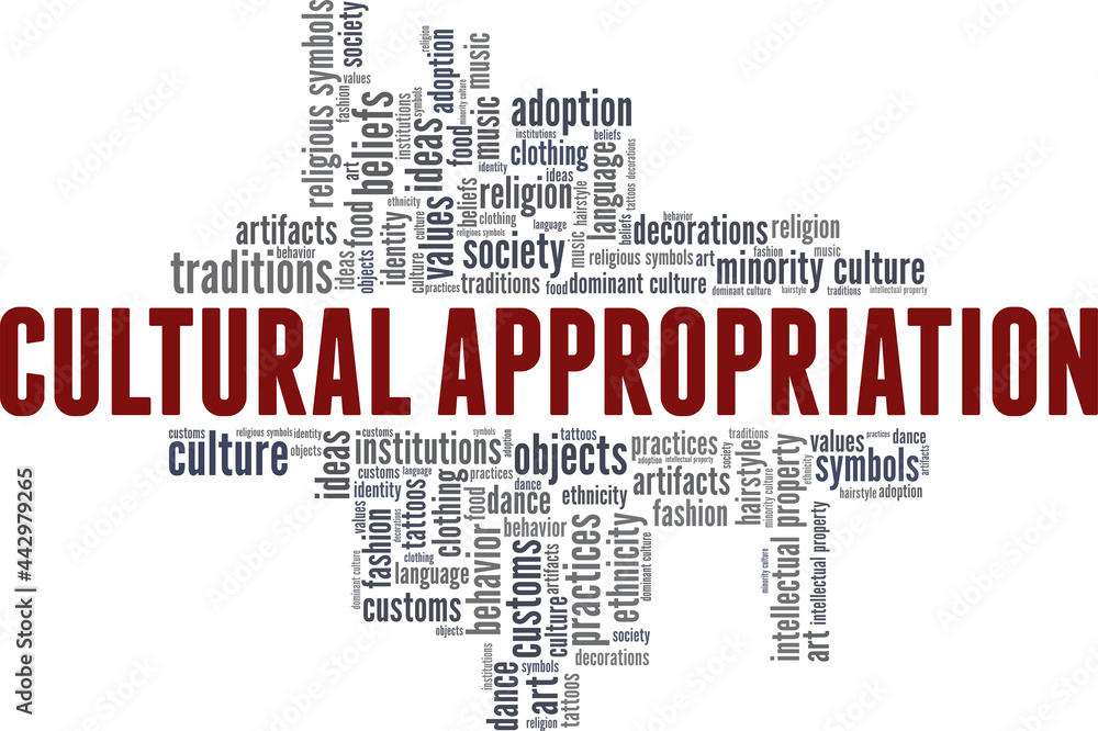 Cultural Appropriation vector illustration word cloud isolated on a ...