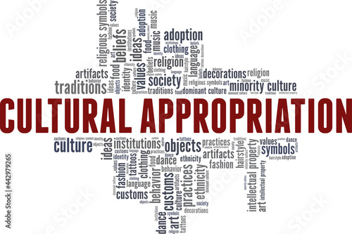 Cultural Appropriation vector illustration word cloud isolated on a white background.