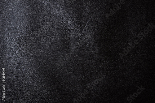 Black leather background. Vintage and grunge
