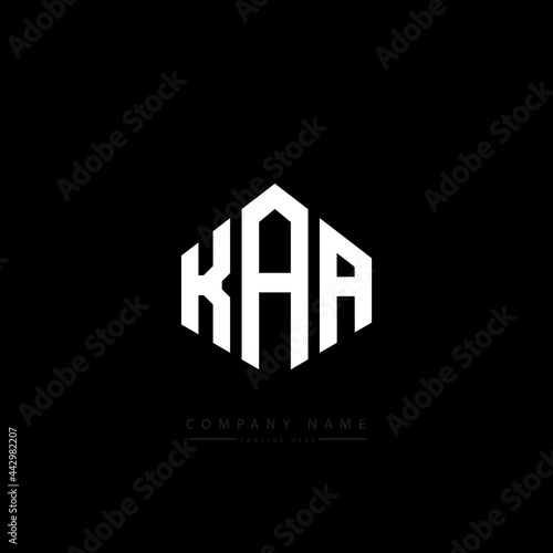 Φωτογραφία KAA letter logo design with polygon shape