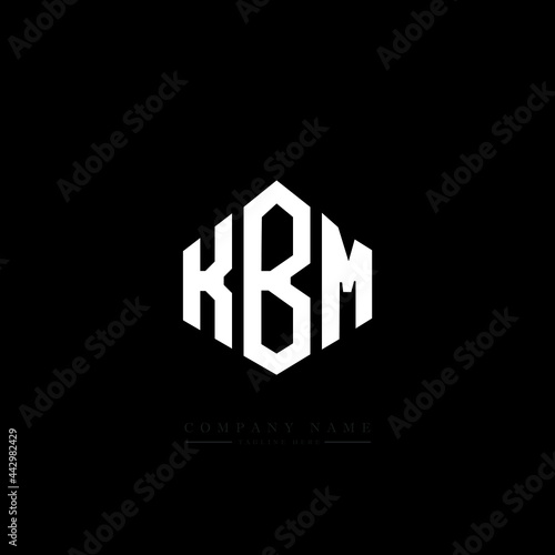 KBM letter logo design with polygon shape. KBM polygon logo monogram. KBM cube logo design. KBM hexagon vector logo template white and black colors. KBM monogram, KBM business and real estate logo. 