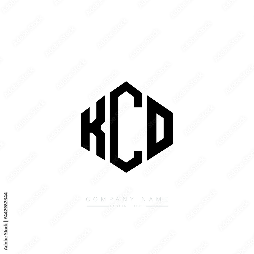KCO letter logo design with polygon shape. KCO polygon logo monogram