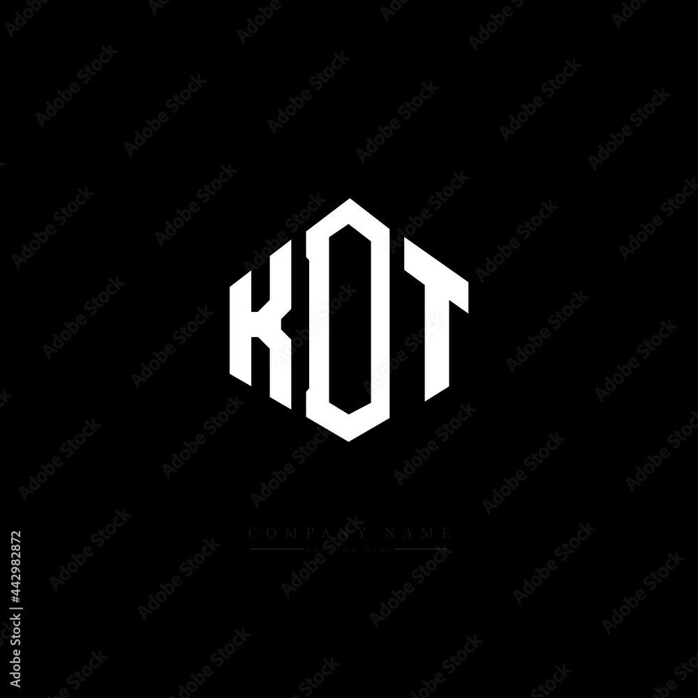 KDT letter logo design with polygon shape. KDT polygon logo monogram. KDT cube logo design. KDT hexagon vector logo template white and black colors. KDT monogram, KDT business and real estate logo. 