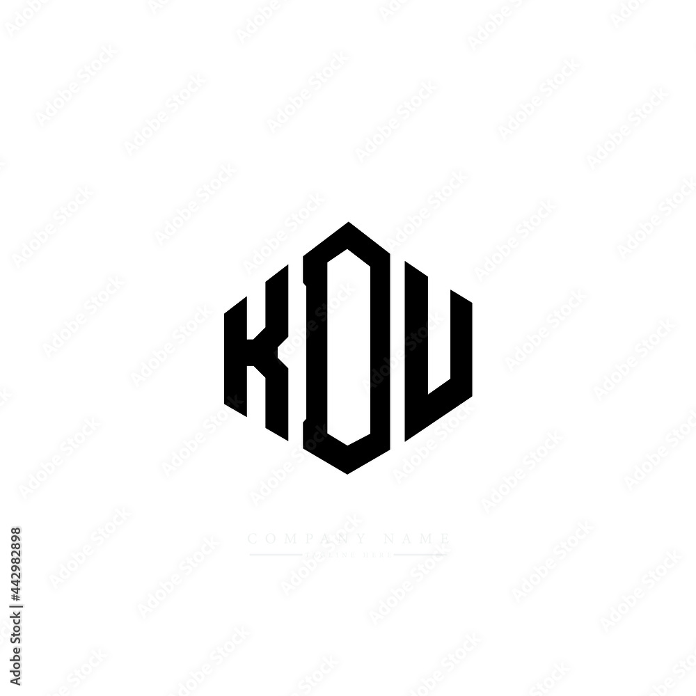 KDU letter logo design with polygon shape. KDU polygon logo monogram. KDU cube logo design. KDU hexagon vector logo template white and black colors. KDU monogram, KDU business and real estate logo. 