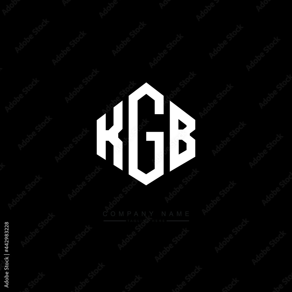 KGB letter logo design with polygon shape. KGB polygon logo monogram