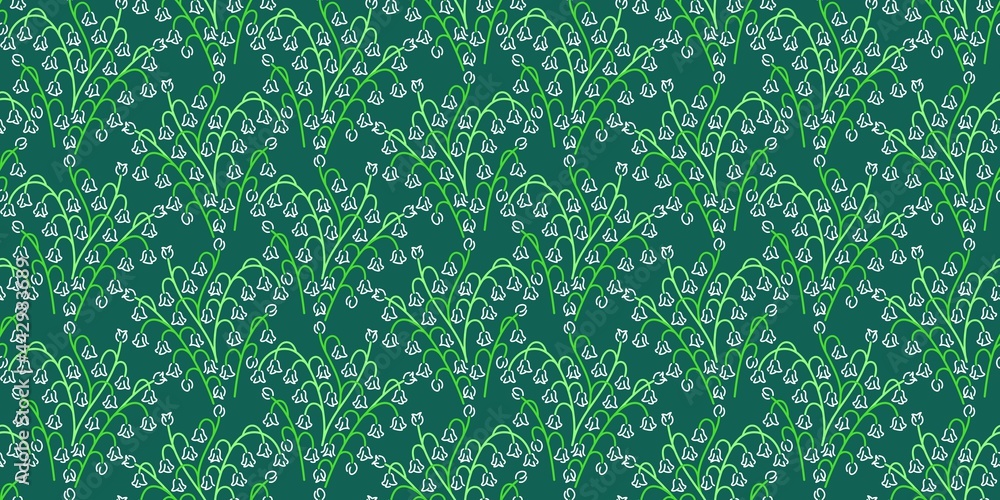Seamless Abstract Spring Doodle Flower Lily Of The Valley Vector Illustration Background Pattern Art Seamless Abstract Spring Doodle Flower Lily Of The Valley Vector Illustration Background Pattern Art