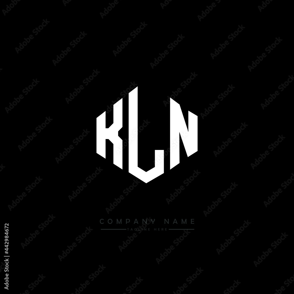 KLN letter logo design with polygon shape. KLN polygon logo monogram. KLN cube logo design. KLN hexagon vector logo template white and black colors. KLN monogram, KLN business and real estate logo. 