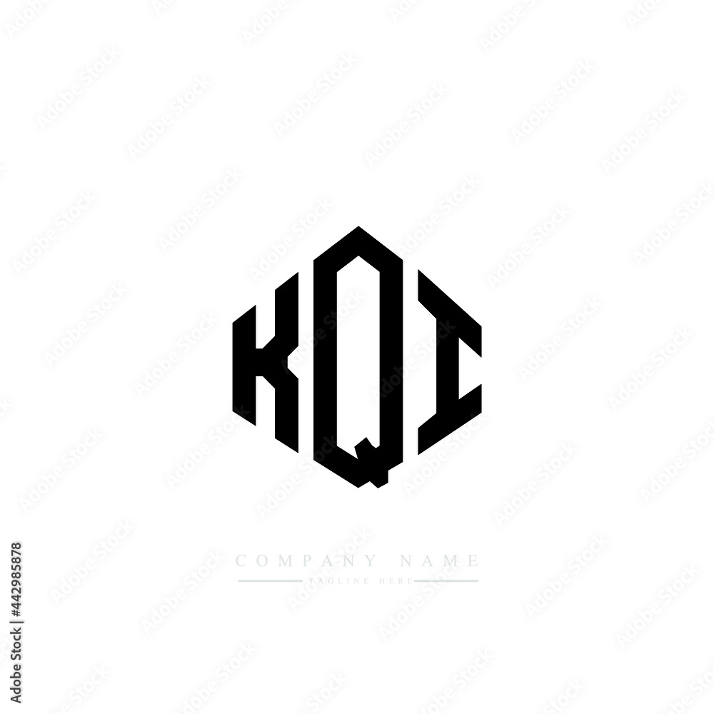 KQI letter logo design with polygon shape. KQI polygon logo monogram. KQI cube logo design. KQI hexagon vector logo template white and black colors. KQI monogram, KQI business and real estate logo. 
