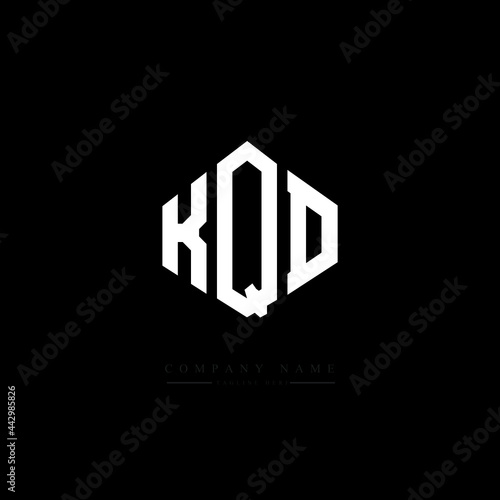 KQD letter logo design with polygon shape. KQD polygon logo monogram. KQD cube logo design. KQD hexagon vector logo template white and black colors. KQD monogram, KQD business and real estate logo. 