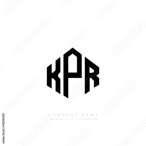KPR letter logo design with polygon shape. KPR polygon logo monogram. KPR cube logo design. KPR hexagon vector logo template white and black colors. KPR monogram, KPR business and real estate logo. 