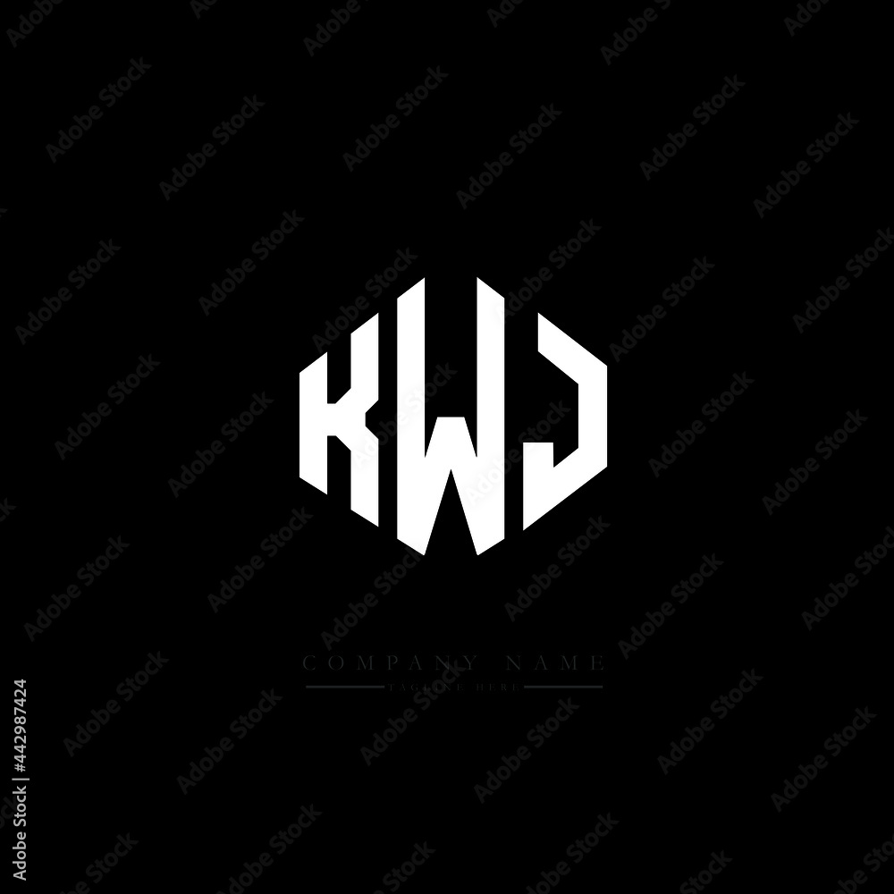 KWJ letter logo design with polygon shape. KWJ polygon logo monogram. KWJ cube logo design. KWJ hexagon vector logo template white and black colors. KWJ monogram, KWJ business and real estate logo. KWJ letter logo design with polygon shape. KWJ polygon logo monogram. KWJ cube logo design. KWJ hexagon vector logo template white and black colors. KWJ monogram, KWJ business and real estate logo.