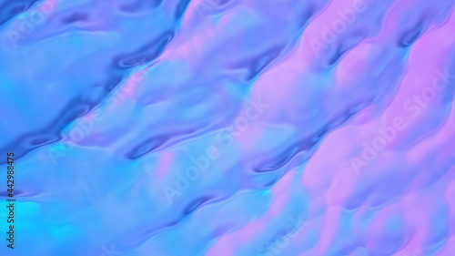Abstract image of top view of shiny wave in neon lights