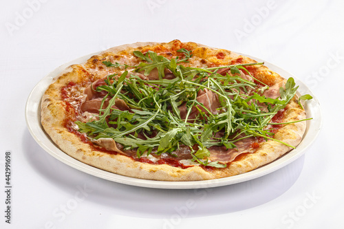 Italian Pizza with sausages and cheese