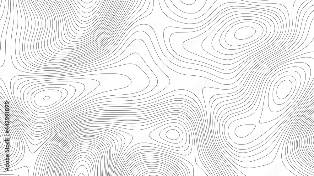 Fototapeta Topographic map. Geographic mountain relief. Abstract lines background. Contour maps. Vector illustration.