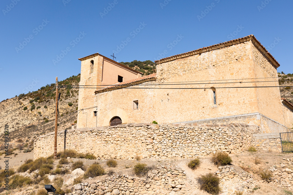 Parish church of our Lady of the Assumption in Megina, province of Guadalajara, Castile-La Mancha, Spain
