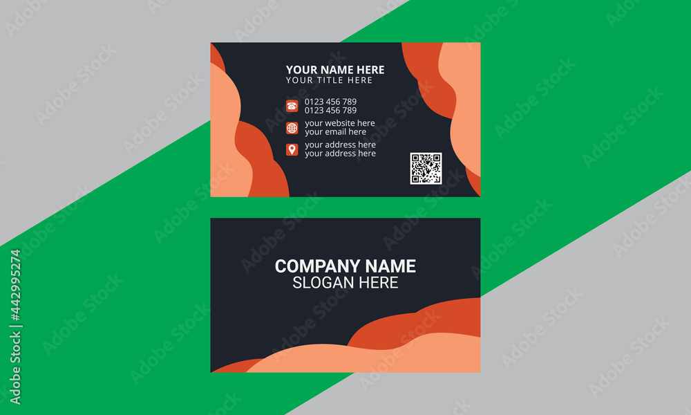 Modern creative business card and name card design template, simple clean vector illustration. Modern creative business card and name card design template, simple clean vector illustration.