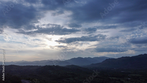 clouds over the mountains