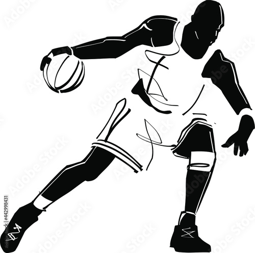 basketball player with ball