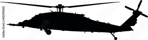 US Air Force army military aircraft fight and transport helicopter flying HH / UH 60G Black Hawk, Pave Hawk helicopter Aircraft. 