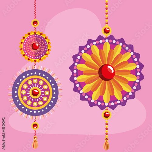 Raksha bandhan wristbands hanging