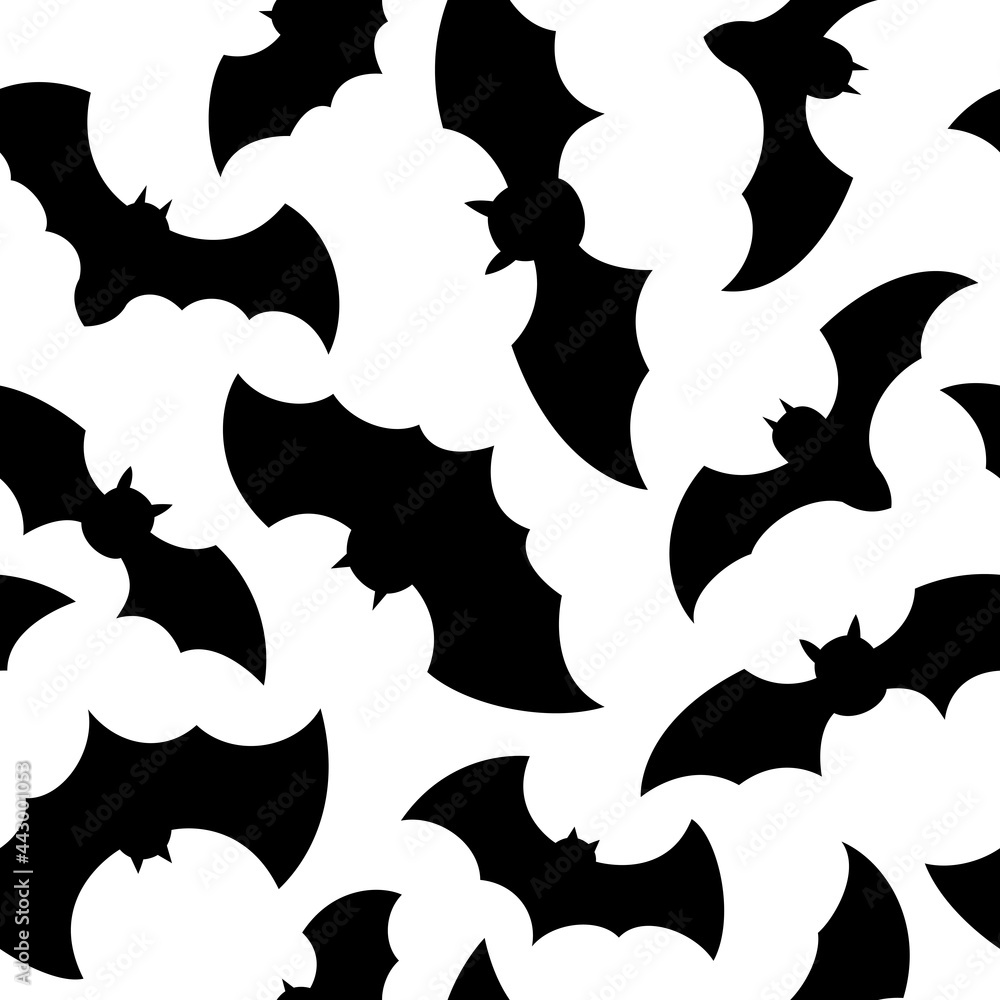 Seamless pattern with bat silhouette for halloween. Seamless pattern with bat silhouette for halloween.